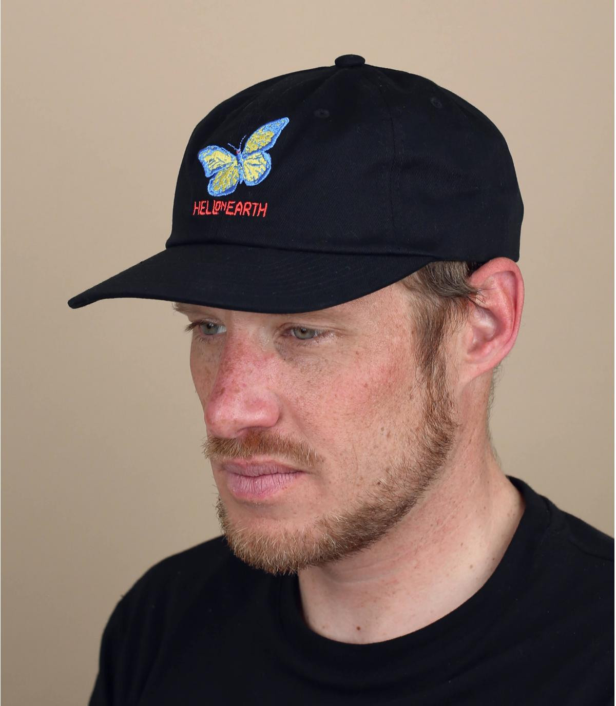 Obey zwarte vlinder cap Hell on earth black Obey zwarte vlinder cap Hell on earth black